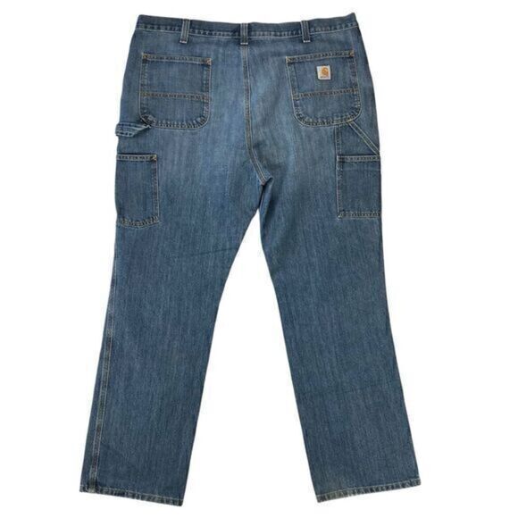 Carhartt Jeans Men Size 40x32 Blue Carpenter Denim Dungaree Fit Pockets Vintage - Picture 6 of 12